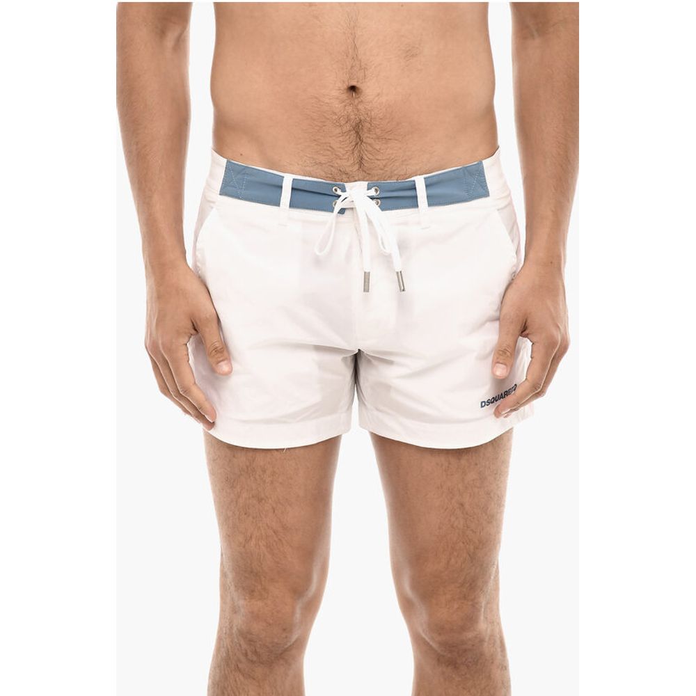 

Шорты для плавания MIDI с контрастными полосками Dsquared2, White