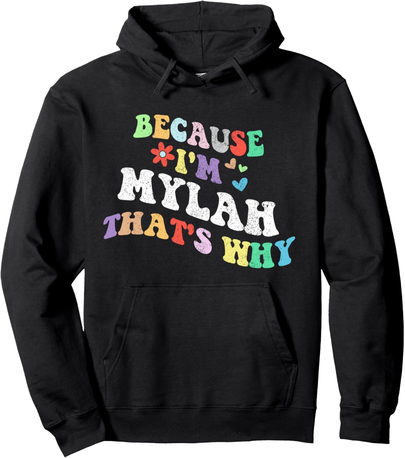 

Ретро-стиль, потому что я Майла, вот почему! Забавная толстовка с индивидуальным именем Personalized Name Mothers Day Outfit For Women, черный