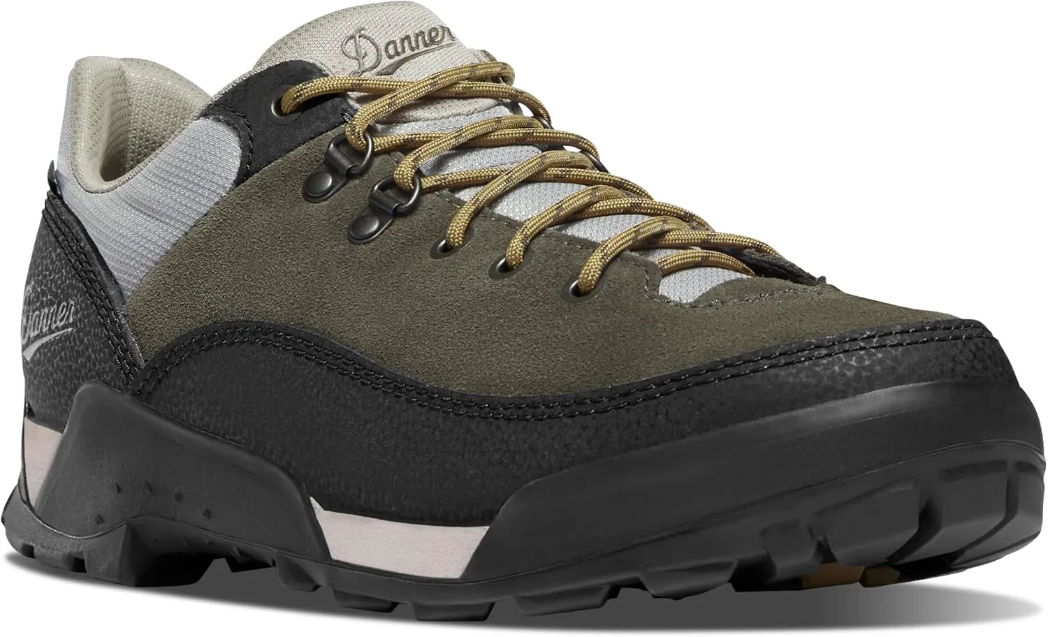 Мужские походные туфли Danner Panorama Low 4" - водонепроницаемая замша, амортизирующая подошва EVA, подошва с высоким сцеплением, стелька Ortholite, оливковый — фото 2