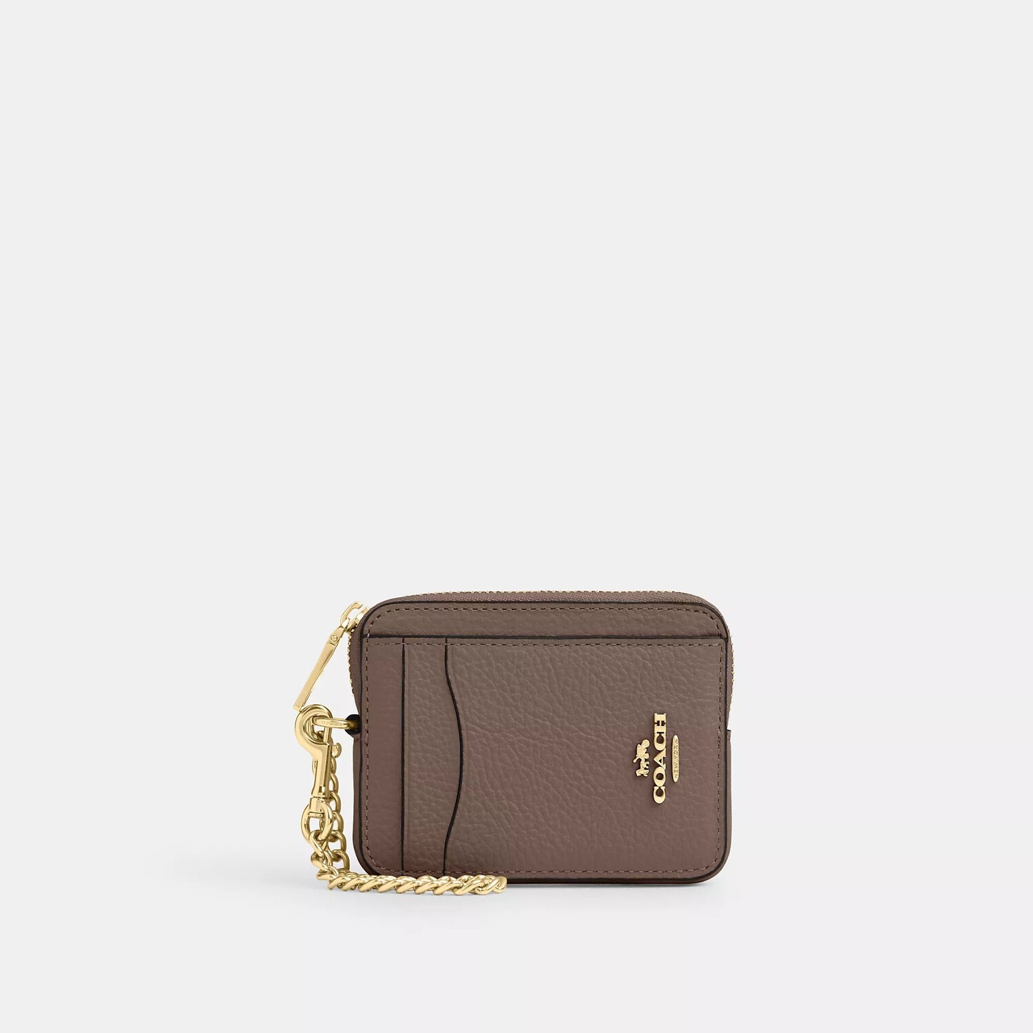 

Чехол для карточек Coach Outlet на молнии, цвет Dark Stone