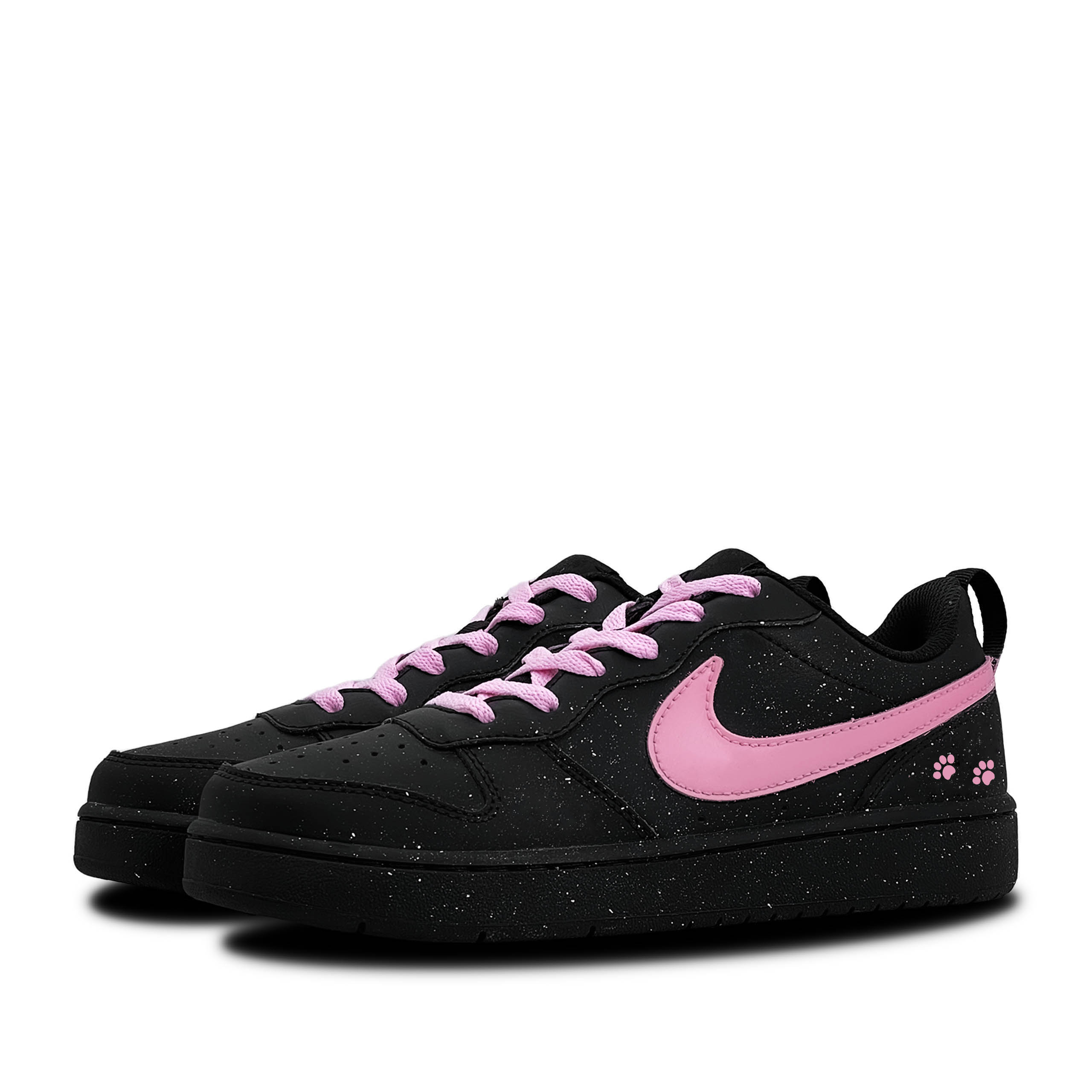 Nike Скользящие устойчивые к истиранию низкие кроссовки для скейтбординга black white pink kids — фото 4