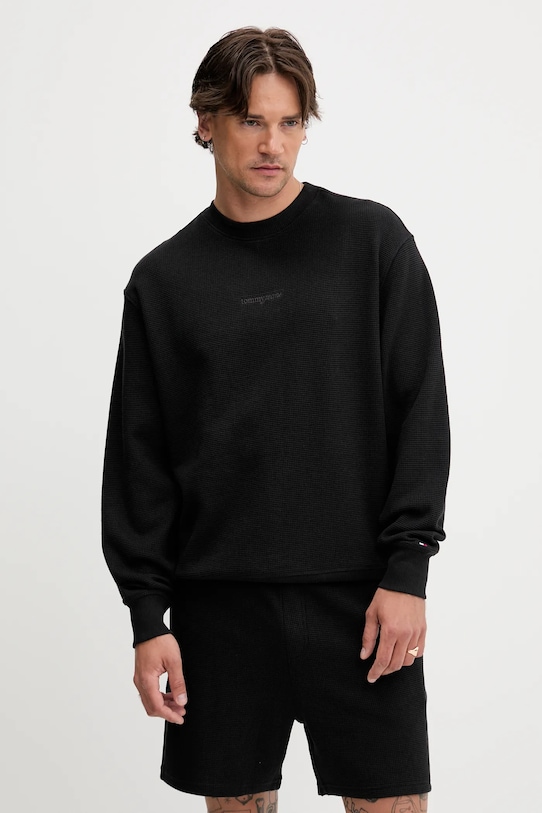 

Хлопковая толстовка Tommy Jeans, черный