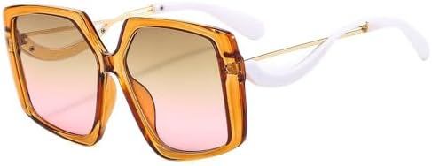 

Женские солнцезащитные очки неправильной квадратной формы 2027 года с металлическими шарнирами, в стиле ретро, ​​солнцезащитные очки для женщин с защитой от УФ-излучения UV400 MTZJH, Tea