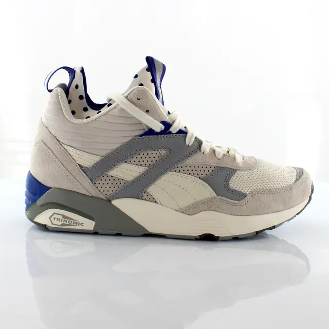 Белые синтетические женские кроссовки Trinomic r698 Mid Street 360903 01 Puma, белый