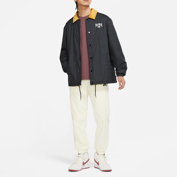 Куртка Nike SB Skateboard Logo Casual Sports Skateboard lapel Jacket Black, черный — фото 3