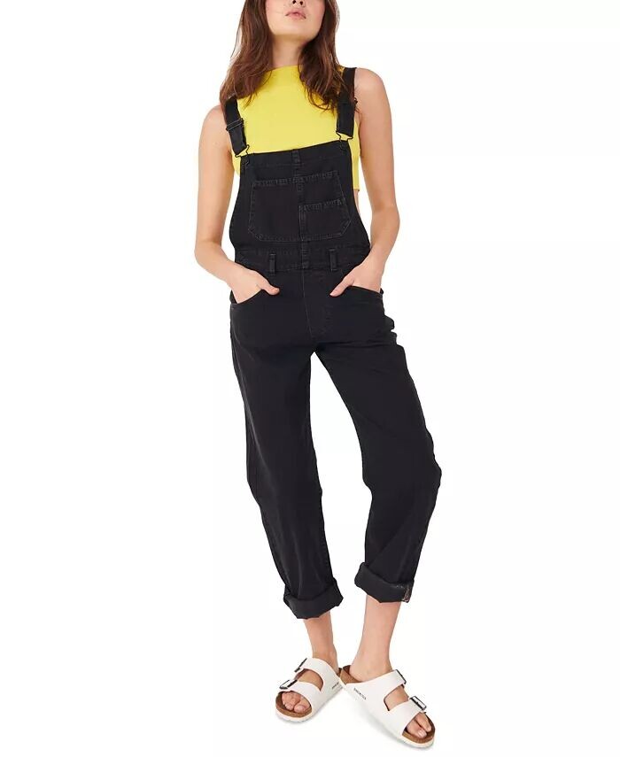 

Джинсовый комбинезон Ziggy из хлопка Free People, черный