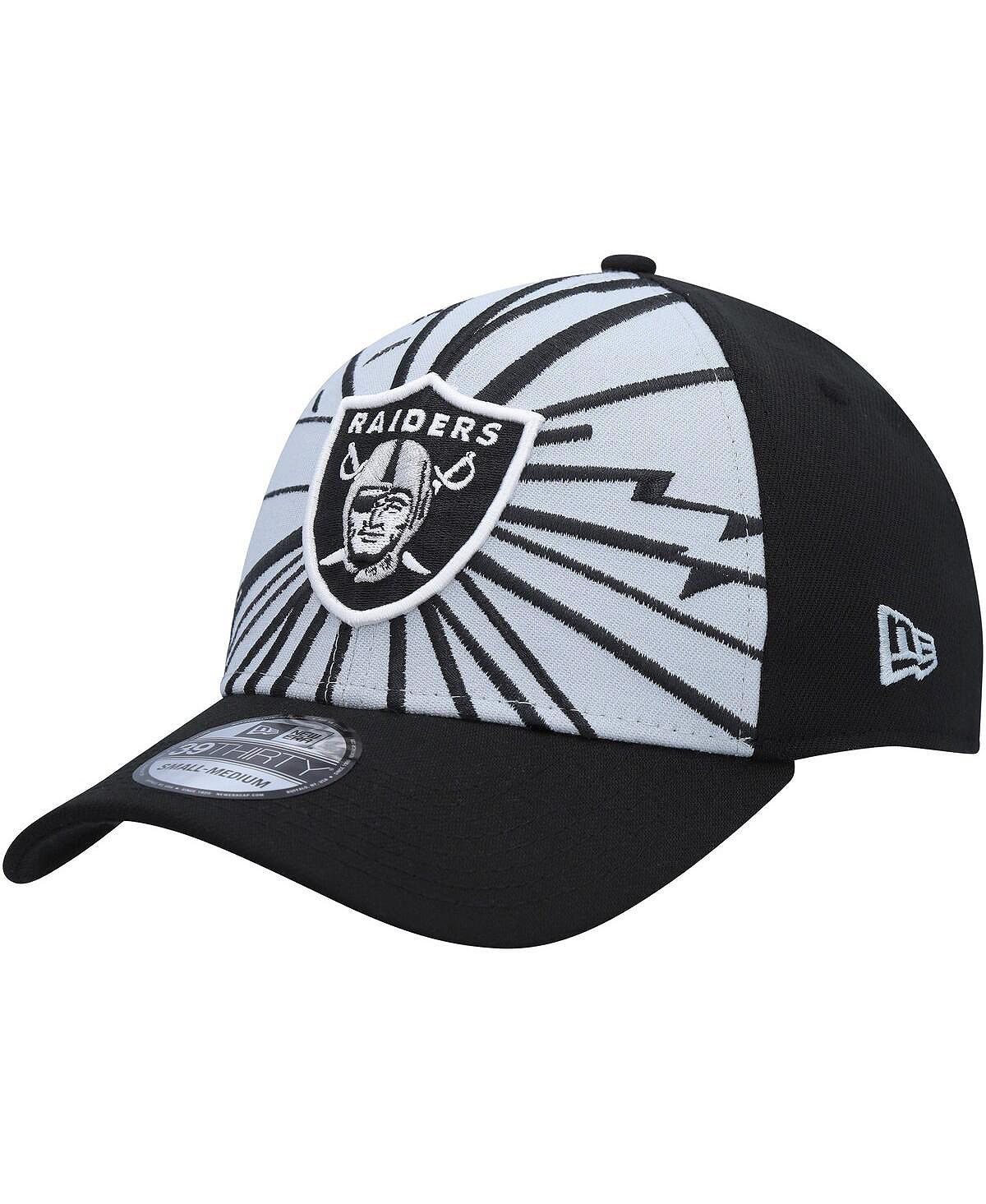 

Мужская серо-черная кепка Las Vegas Raiders Shattered 39THIRTY Flex. New Era