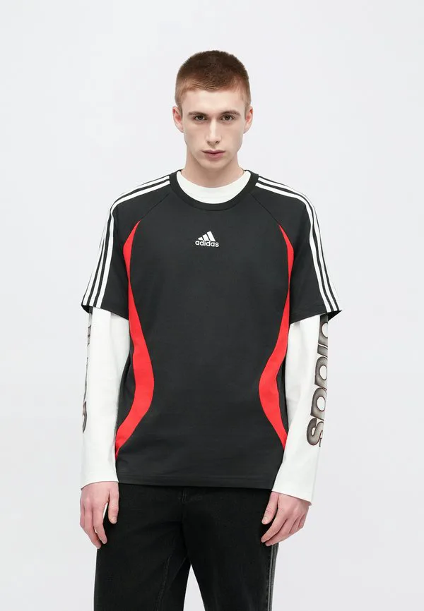 Футболка с принтом teamgeist Adidas Originals, Black/Better Scarlet — фото 4