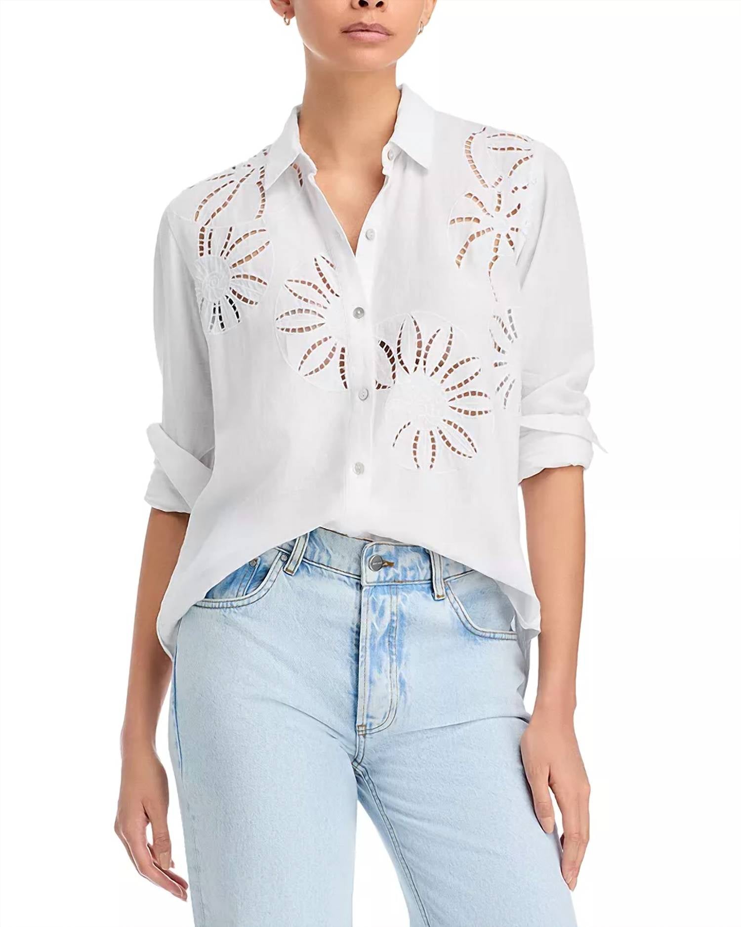 

Белая рубашка Samar с длинным рукавом Rails