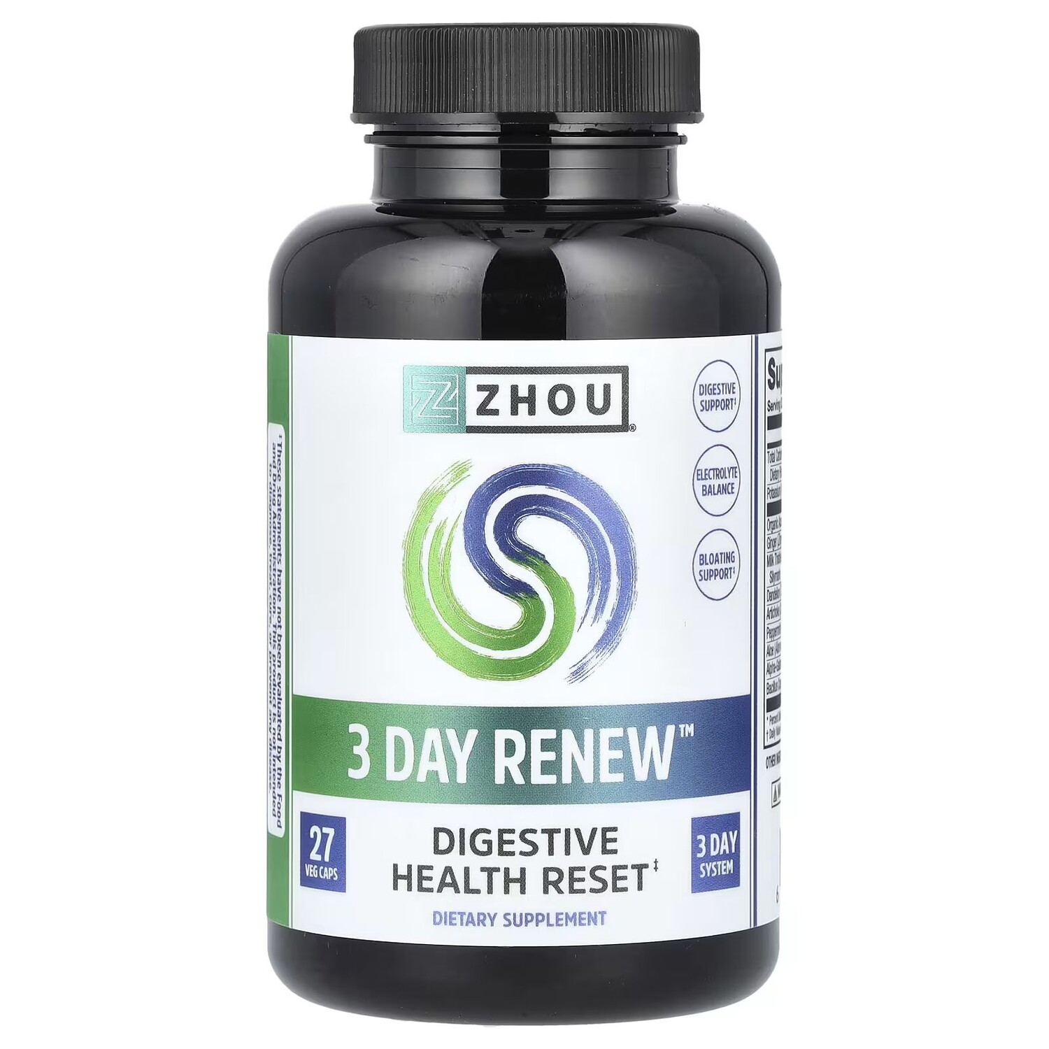 

3 Day Renew, Восстановление здоровья пищеварительной системы, 27 растительных капсул Zhou Nutrition