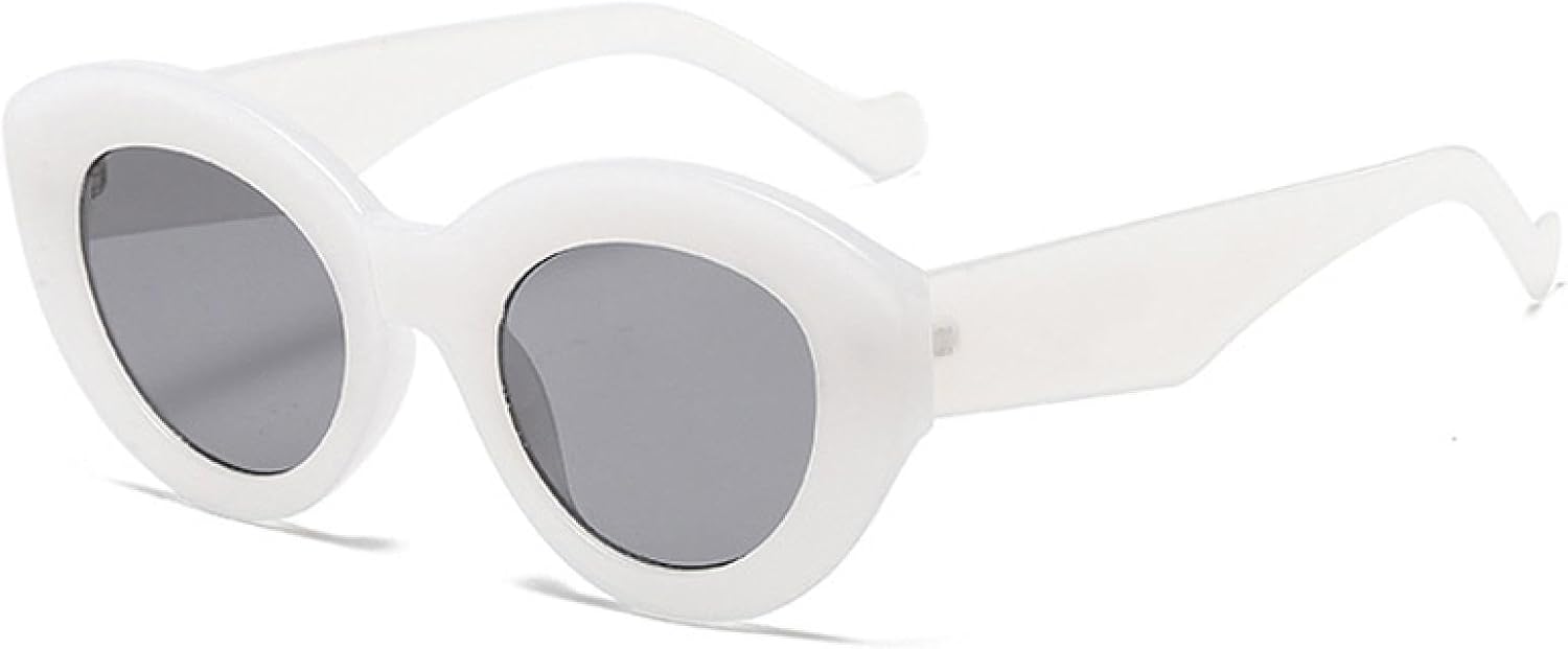 

Популярные модные солнцезащитные очки большого размера «кошачий глаз» для женщин, ретро-очки с леопардовым принтом, солнцезащитные очки UV400 для мужчин, трендовые овальные солнцезащитные очки WNCKSQ, Jelly White Gray