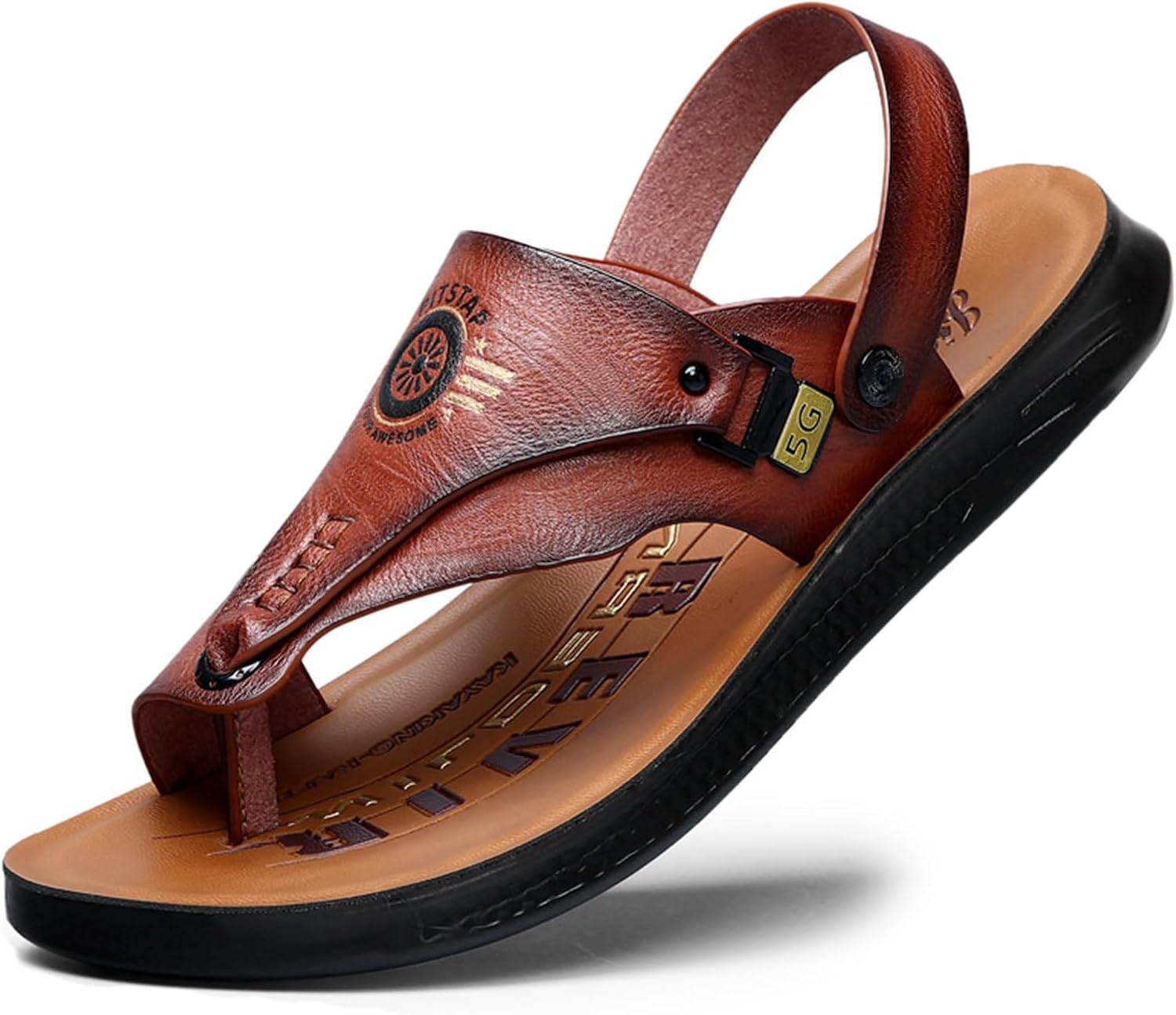 

Мужские удобные пляжные сандалии WCXTY, с открытым носком, для коррекции стопы при пяточной шпоре, шлепанцы для больших и искривленных пальцев, для облегчения боли, ортопедические тапочки-корректоры для бурсита, коричневый