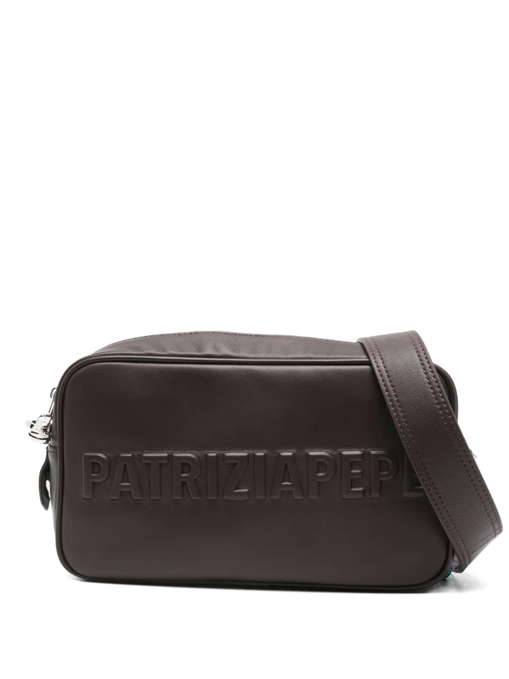

Сумка-сэтчел с тиснением Patrizia Pepe, коричневый