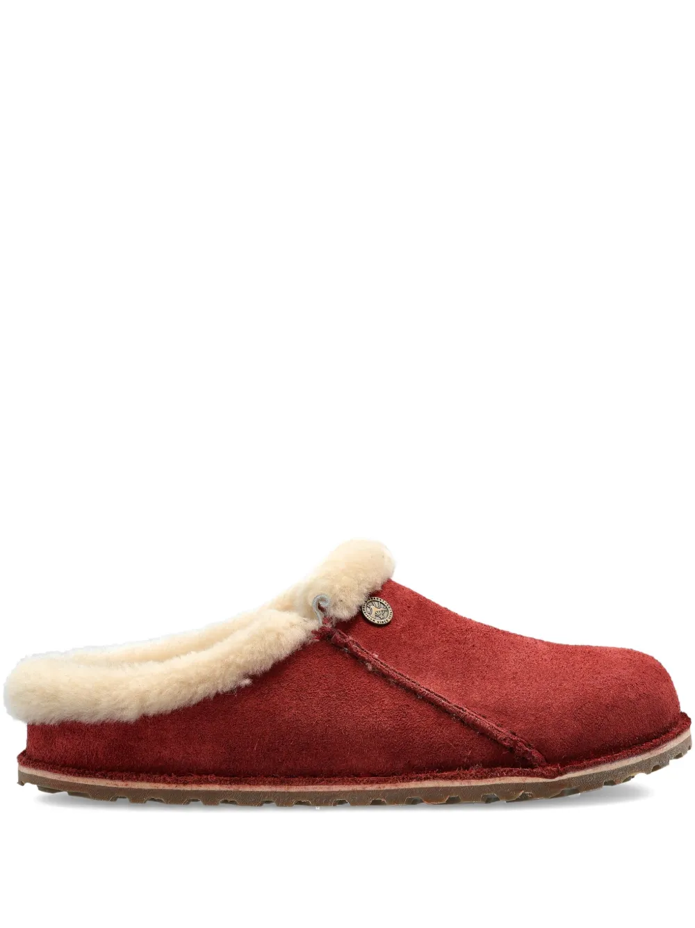 Замшевые мюли Birkenstock, красный