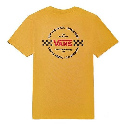 

Футболка men's athleisure casual sports short sleeve yellow Vans, желтый