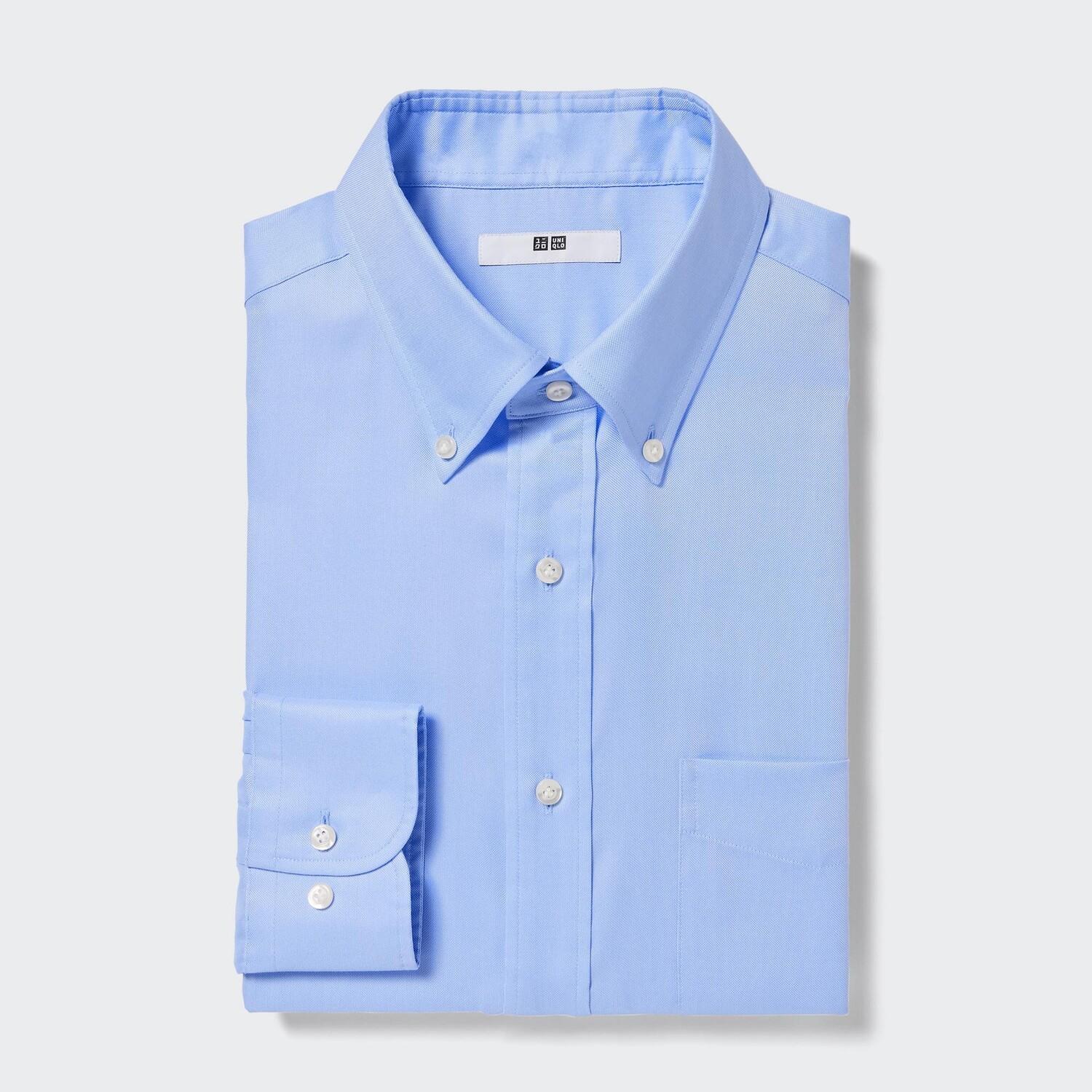 

Рубашка UNIQLO Oxford с воротинком на пуговицах и длинными рукавами, синий