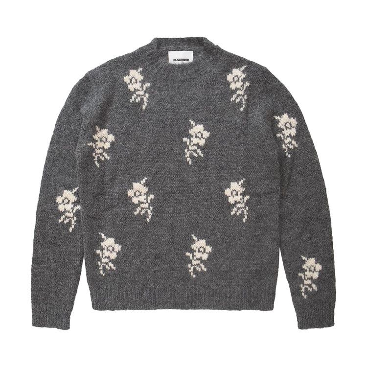 

Свитер Jil Sander Flowers Intarsia Crewneck Sweater, Moonless Night