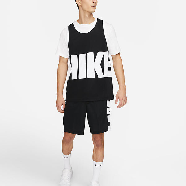 Спортивная футболка men's large logo printing sports basketball jersey/vest black Nike, черный — фото 3