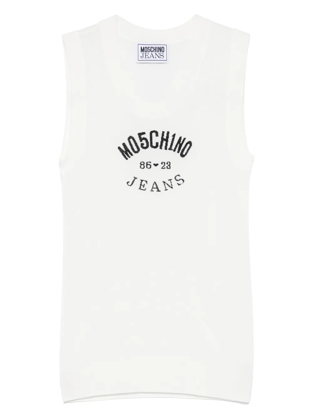 

Топ с логотипом MOSCHINO JEANS, белый