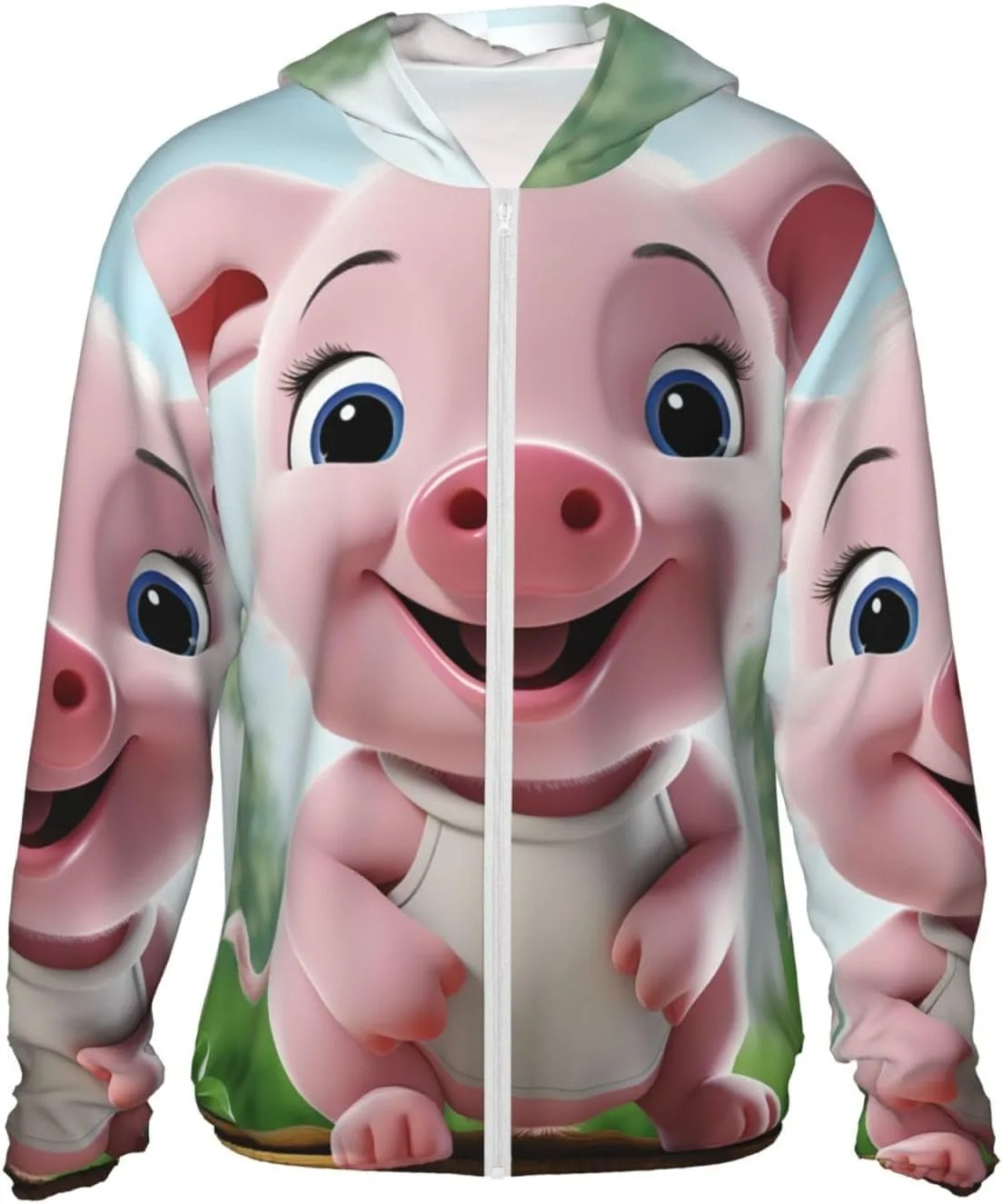 

Улыбающийся унисекс худи с защитой от солнца UPF 50+ GDSHJKLW