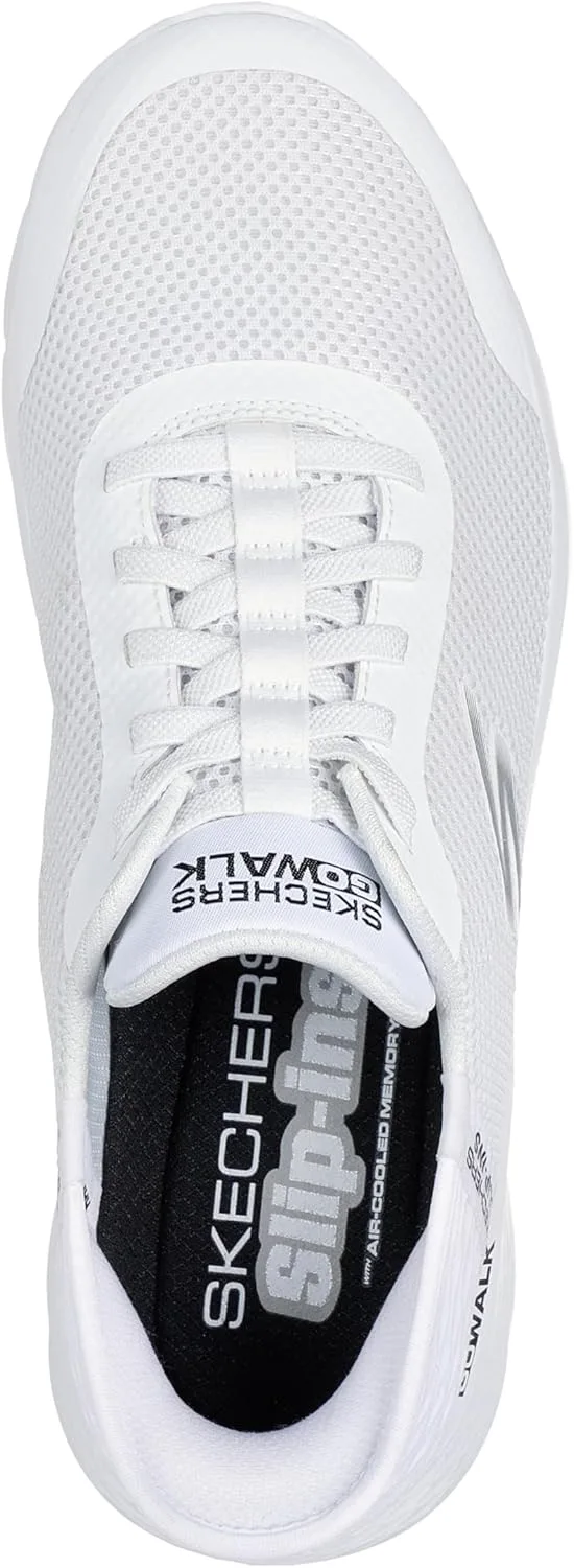 Мужские слипоны Skechers Hands Free: Go Walk Flex Hands Up Trainers, белый — фото 3