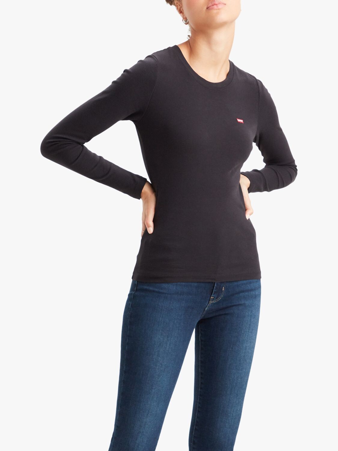 

Однотонный трикотажный топ Baby с длинными рукавами Levi's, икра