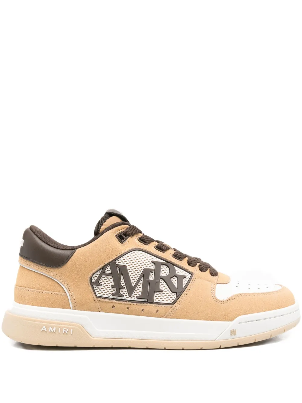 

Кожаные кроссовки с нашивкой-логотипом AMIRI, коричневый