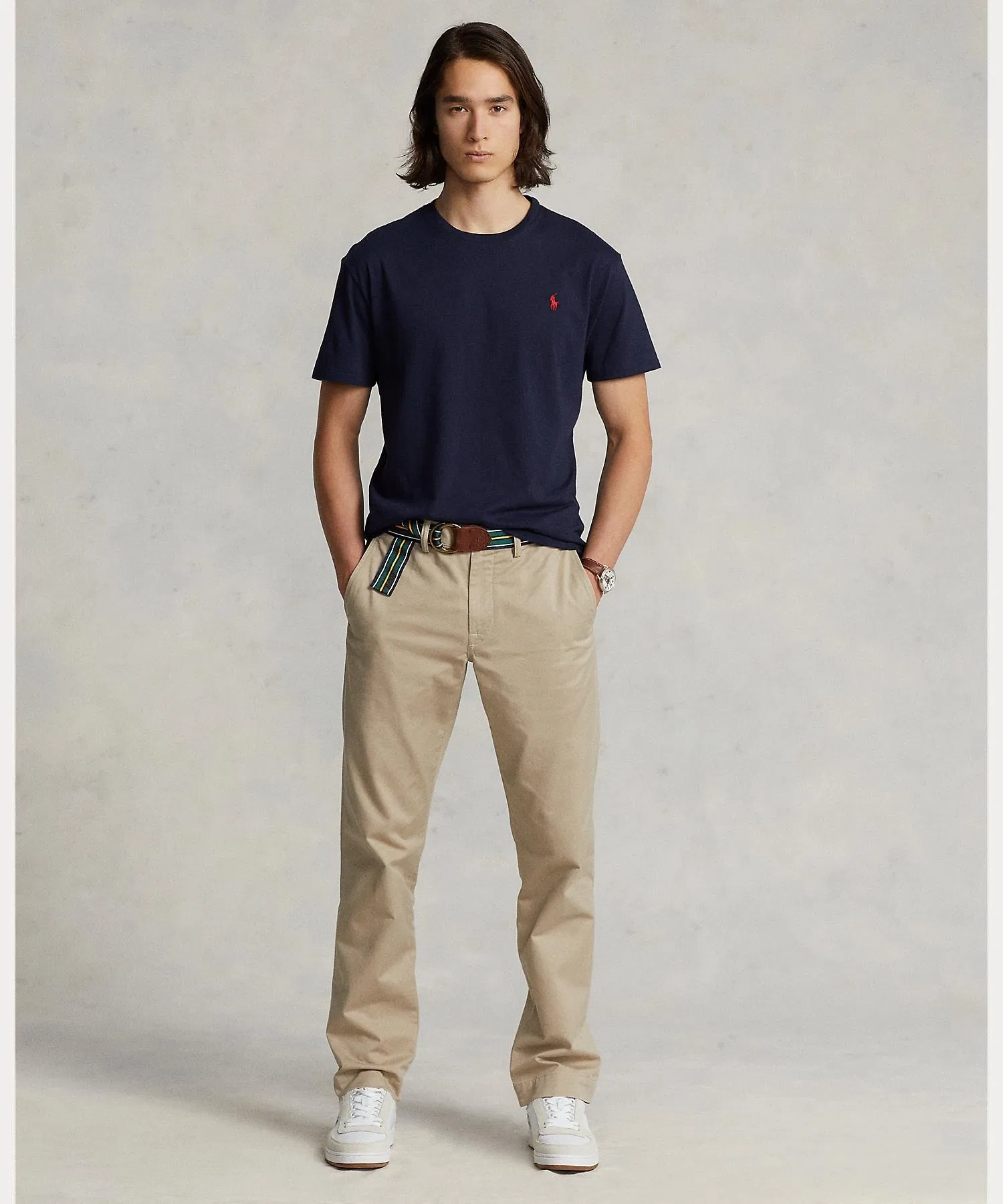 Мужская футболка POLO RALPH LAUREN Custom Slim Fit с вышивкой — фото 3