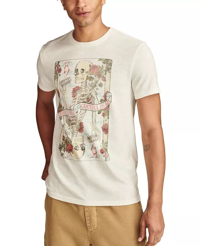 

Мужская футболка Grateful Dead Card Lucky Brand, белый