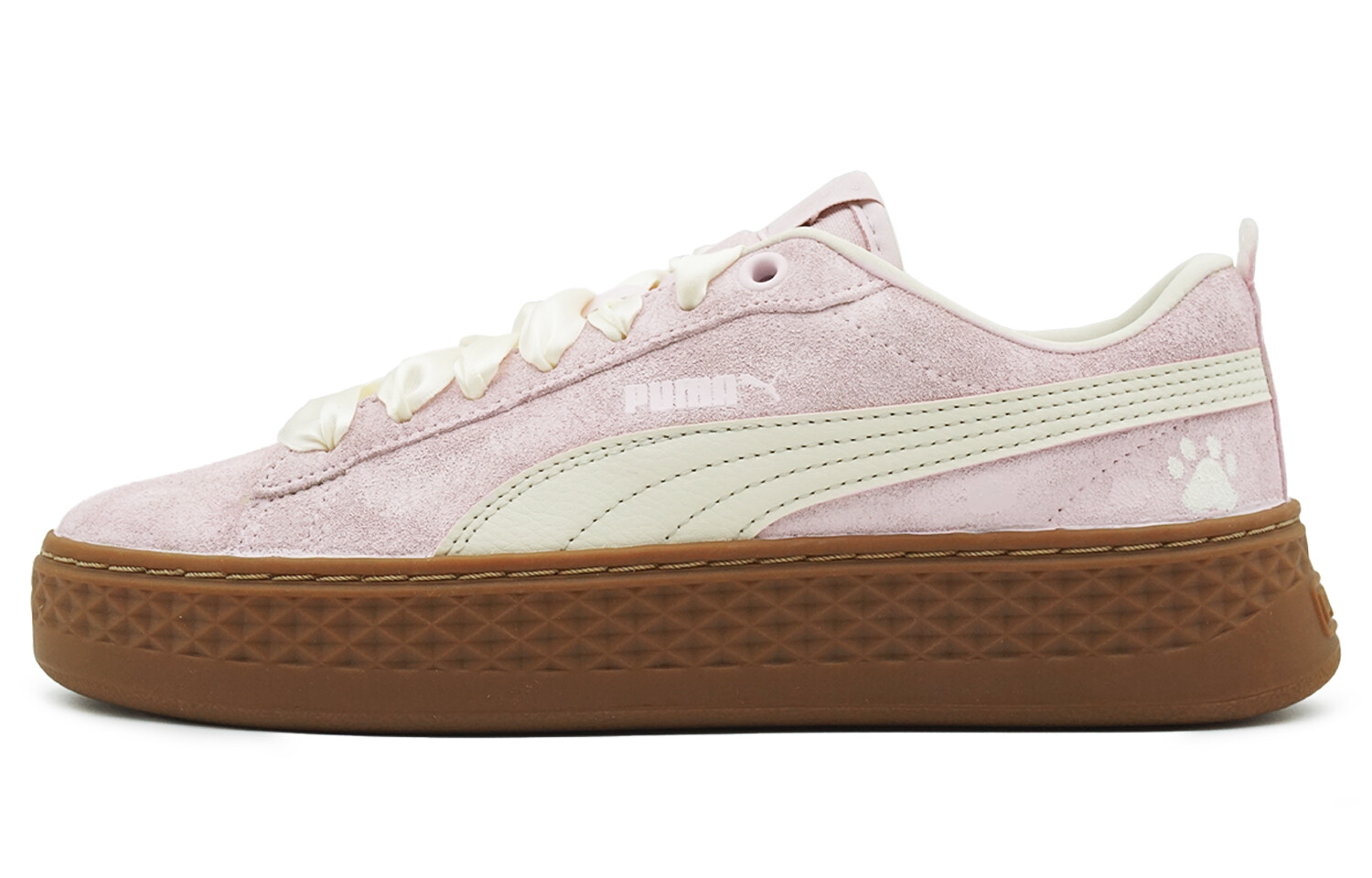 

Кроссовки Puma Smash Platform Skateboarding Shoes Women's Low-top Pink/white, бежевый