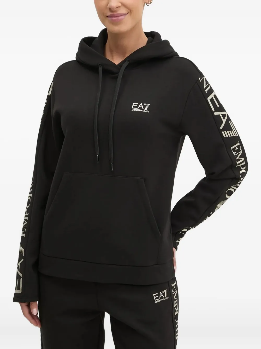 

Спортивный костюм с логотипом Ea7 Emporio Armani, черный