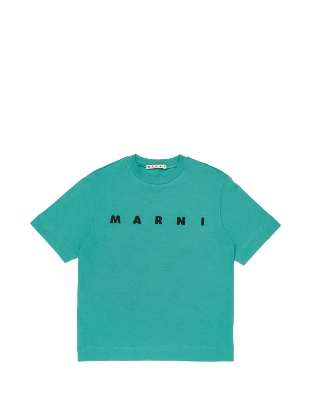 Хлопковая футболка с логотипом Marni Kids, синий