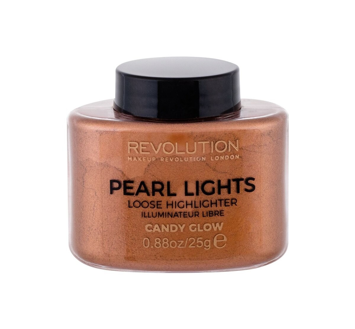 Makeup Revolution, Рассыпчатый хайлайтер Pearl Lights, осветляющая рассыпчатая пудра Candy Glow, 25 г — фото 2