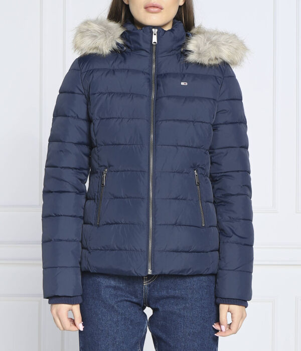 

Куртка женская Tommy Jeans стеганая с мехом, синий