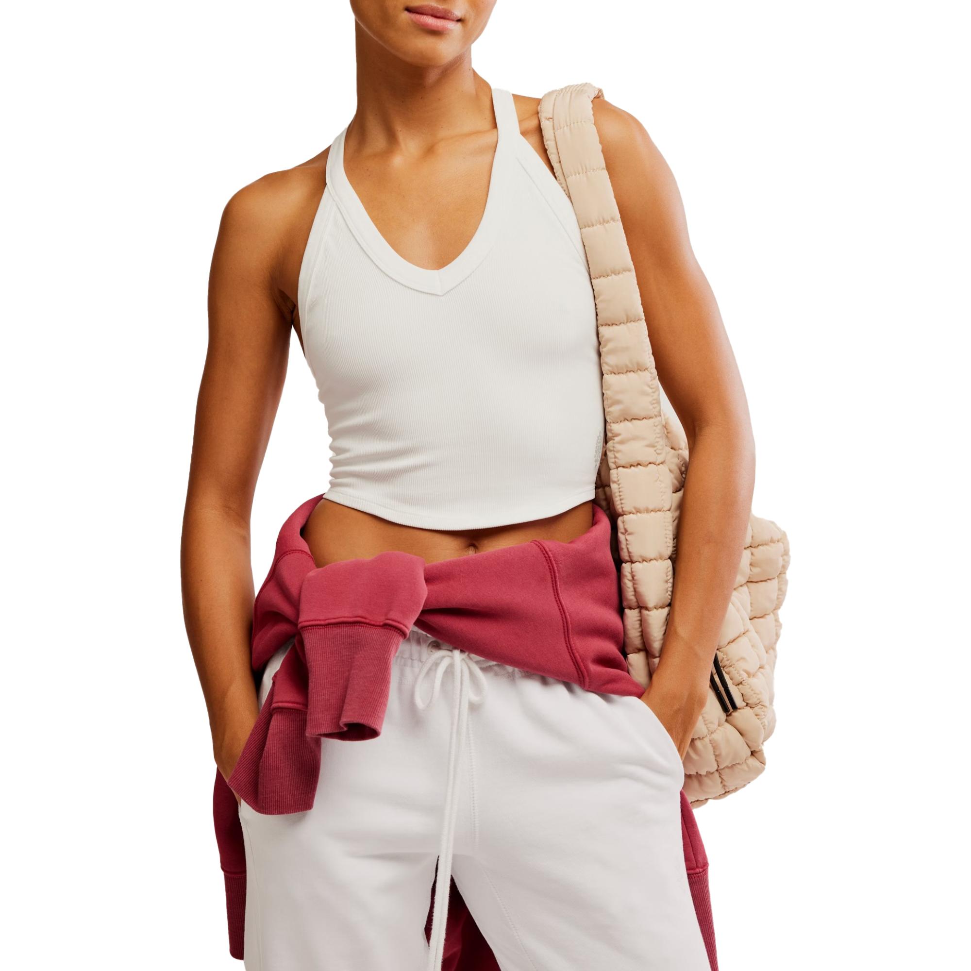 

Женская прозрачная майка-топ с V-образным вырезом Free People, White