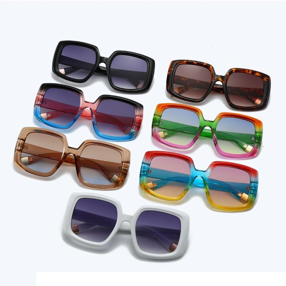 

Цветные солнцезащитные очки для женщин с градиентной оправой, для мужчин и для путешествий, мужские и женские, с защитой от УФ-излучения UV400, класса люкс LVTFCO, White