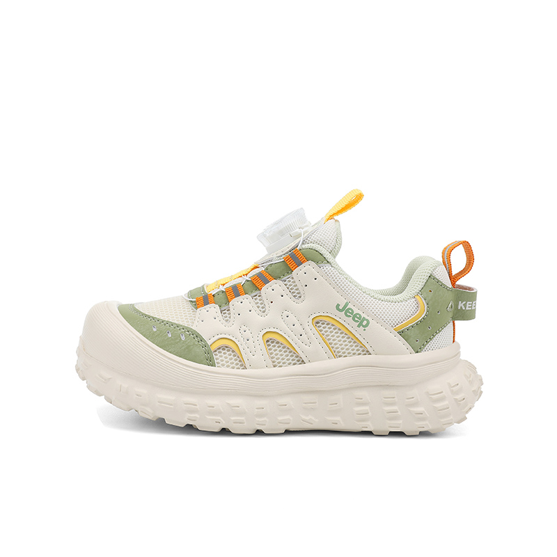

Низкие детские кроссовки для активного отдыха Jeep, зеленый/слоновая кость/белый
