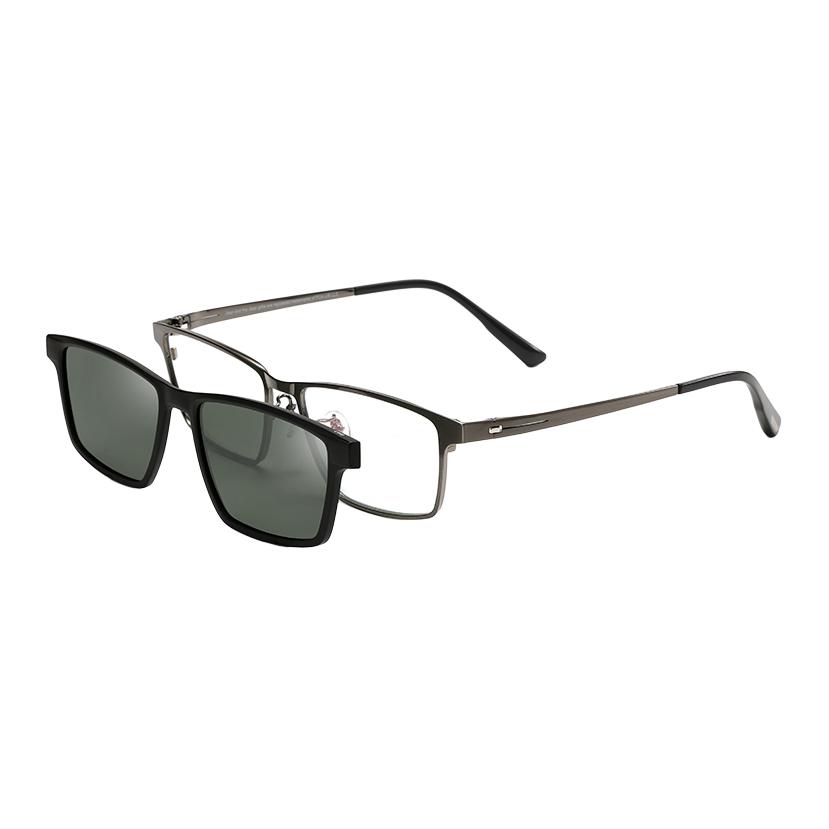 

Jeep Титановые квадратные мужские очки черные, JEEPT9036-S3/Light Gunmetal Buckle
