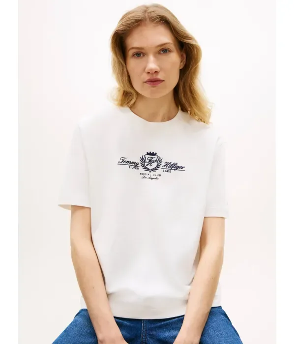 Футболка VARSITY loose fit Tommy Hilfiger, экрю — фото 4