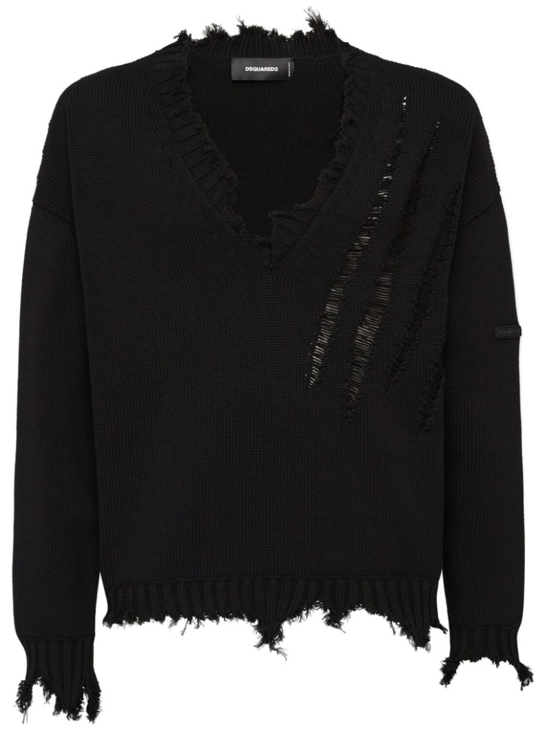 

Dsquared2 джемпер с эффектом потертости, черный