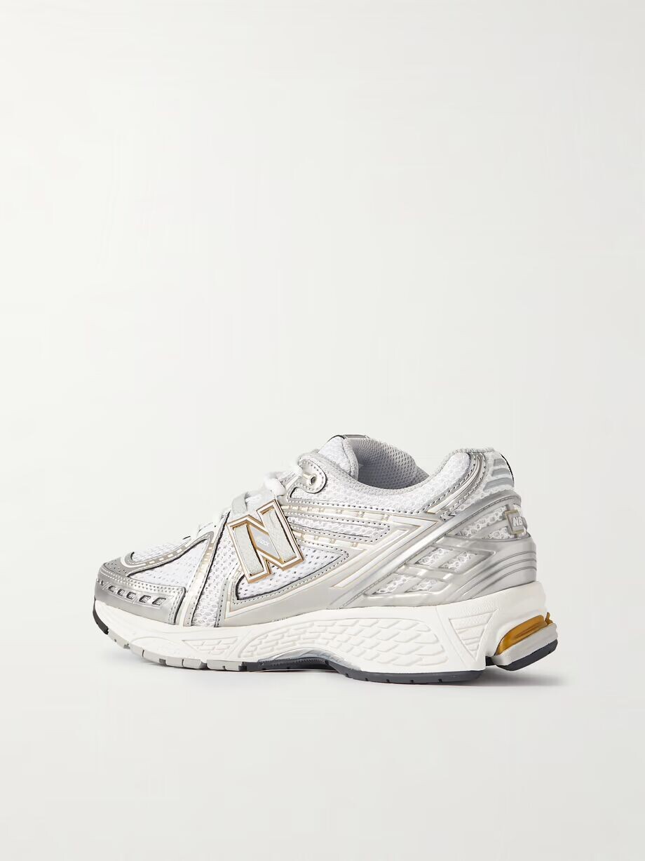 Кроссовки 1906 из металлизированной кожи и сетки с резиновой отделкой New Balance, белый — фото 3