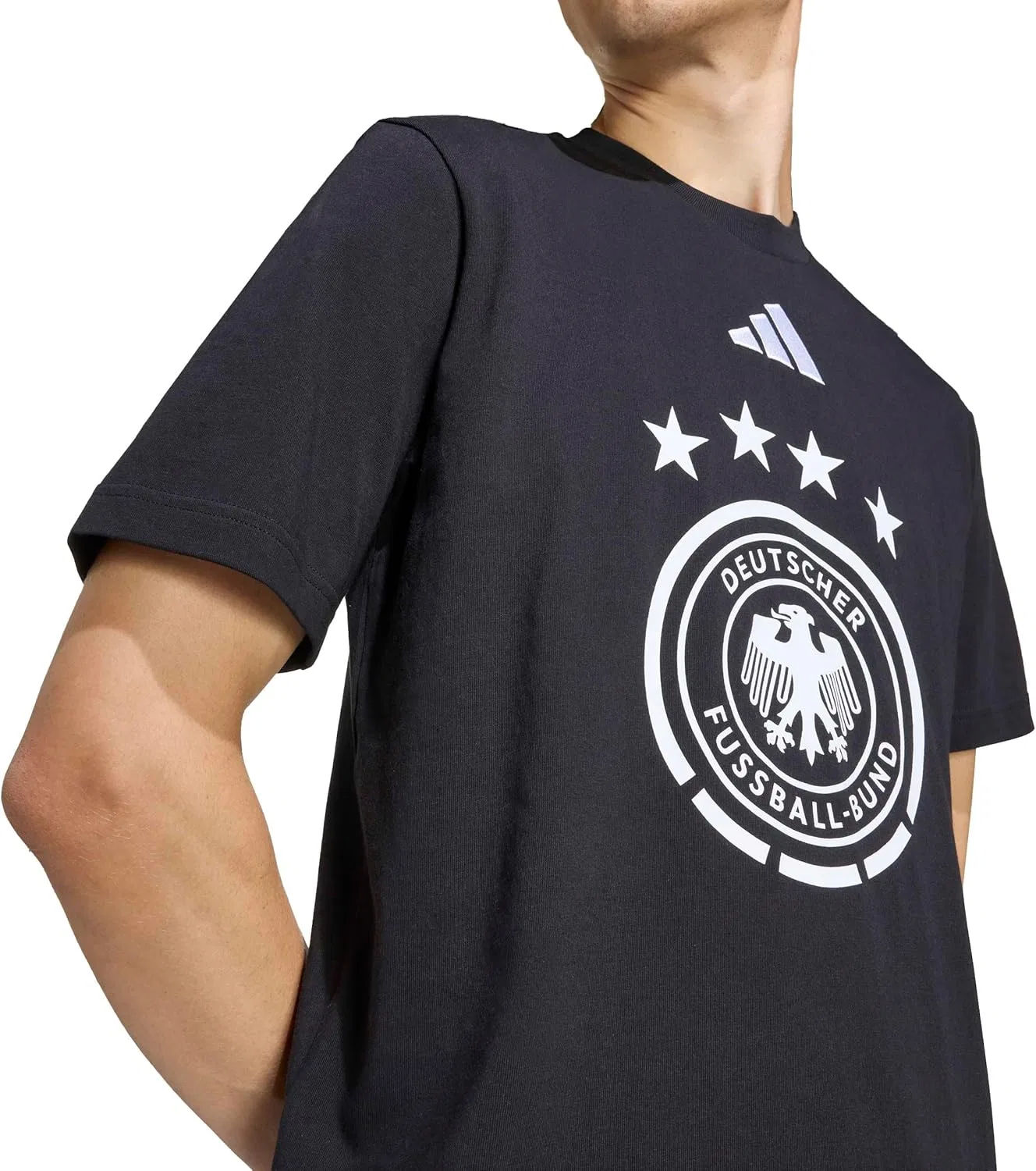 Мужская футболка Adidas Germany, черный — фото 4