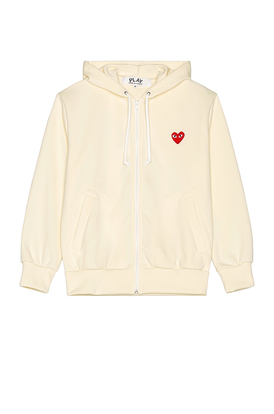 

Худи Comme des Garçons Zip Poly With Red Emblem, слоновая кость, Бежевый, Худи Comme des Garçons Zip Poly With Red Emblem, слоновая кость