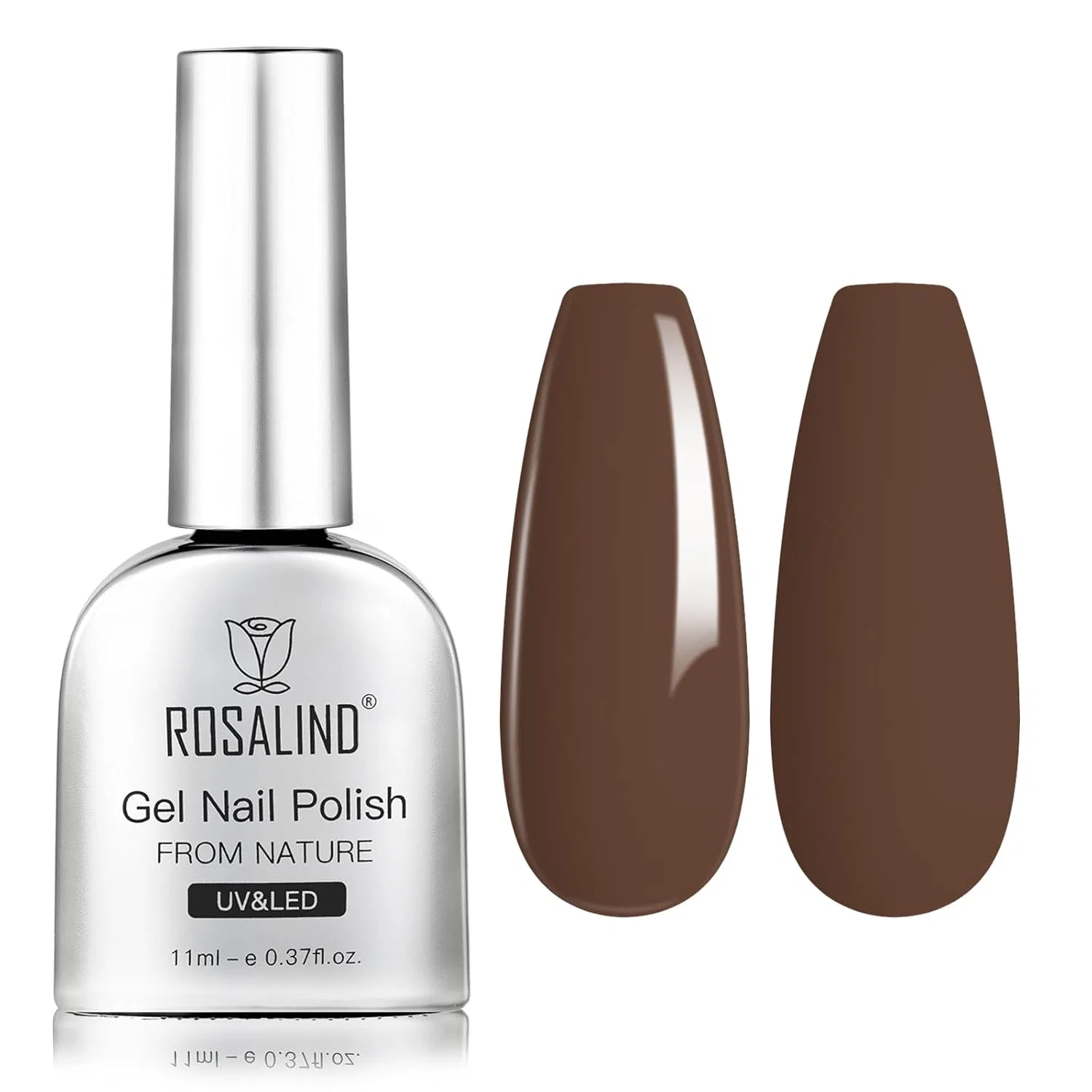 Гель-лак для ногтей UV LED «Dunkelbraun» от ROSALIND, 11 мл Rosalind, Dunkelbraun