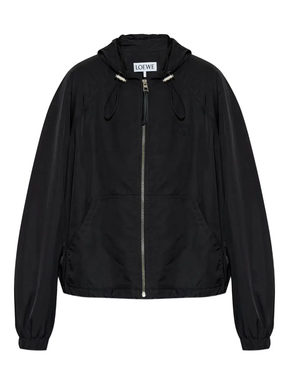 

Куртка-бомбер с капюшоном и завязками LOEWE, черный