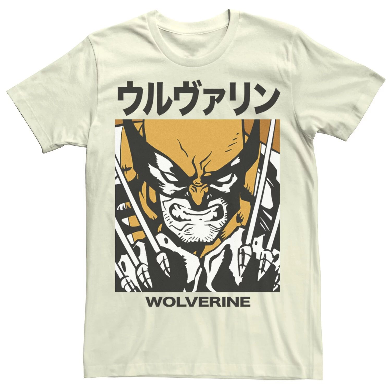

Мужская футболка Marvel X-Men Wolverine Kanji Blades Pose Licensed Character