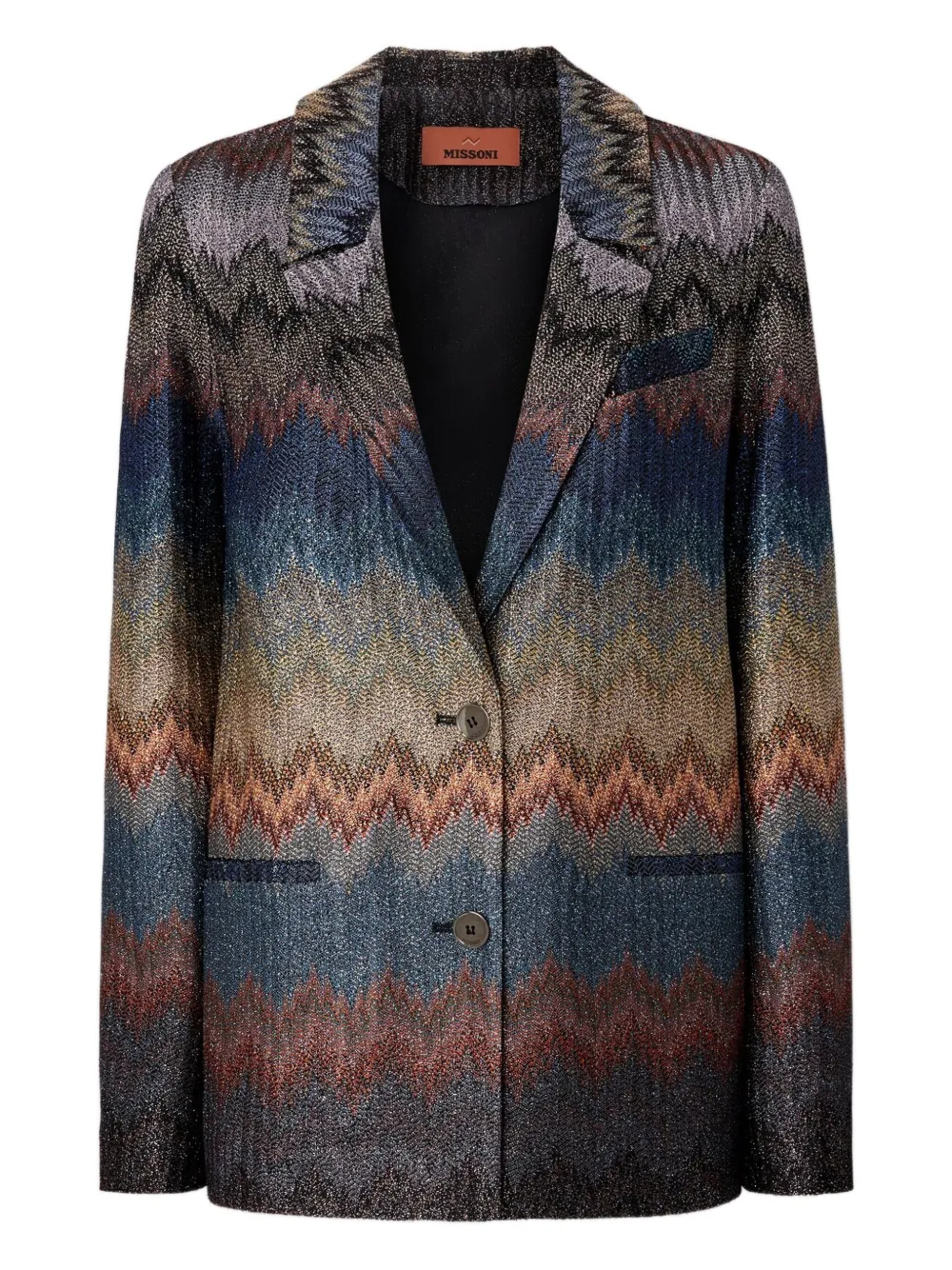 

Пиджак с узором шеврон Missoni, синий