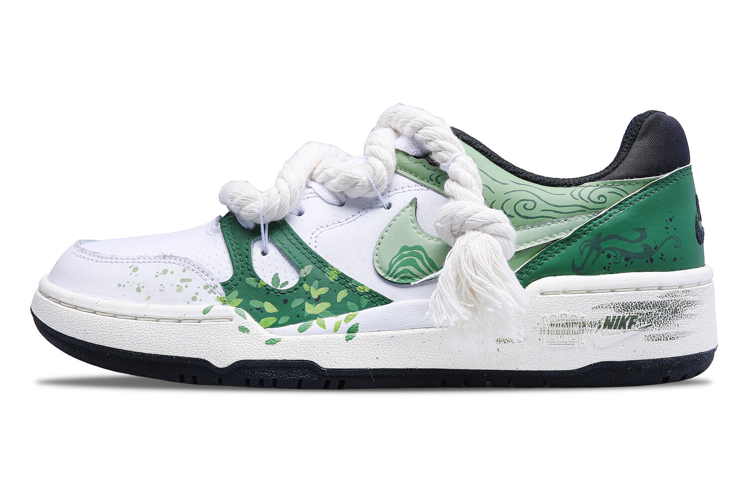 

Кроссовки Nike Full Force Skateboarding Shoes Men Low-top White/green, зеленый