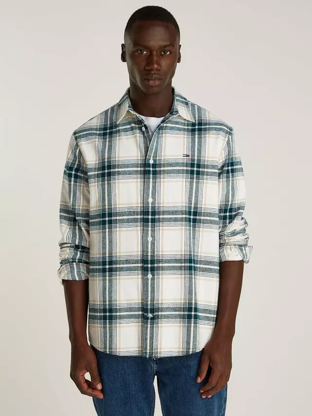 

Рубашка Tommy Hilfiger Tommy Jeans Regular Fit Check, цвет ancient white check