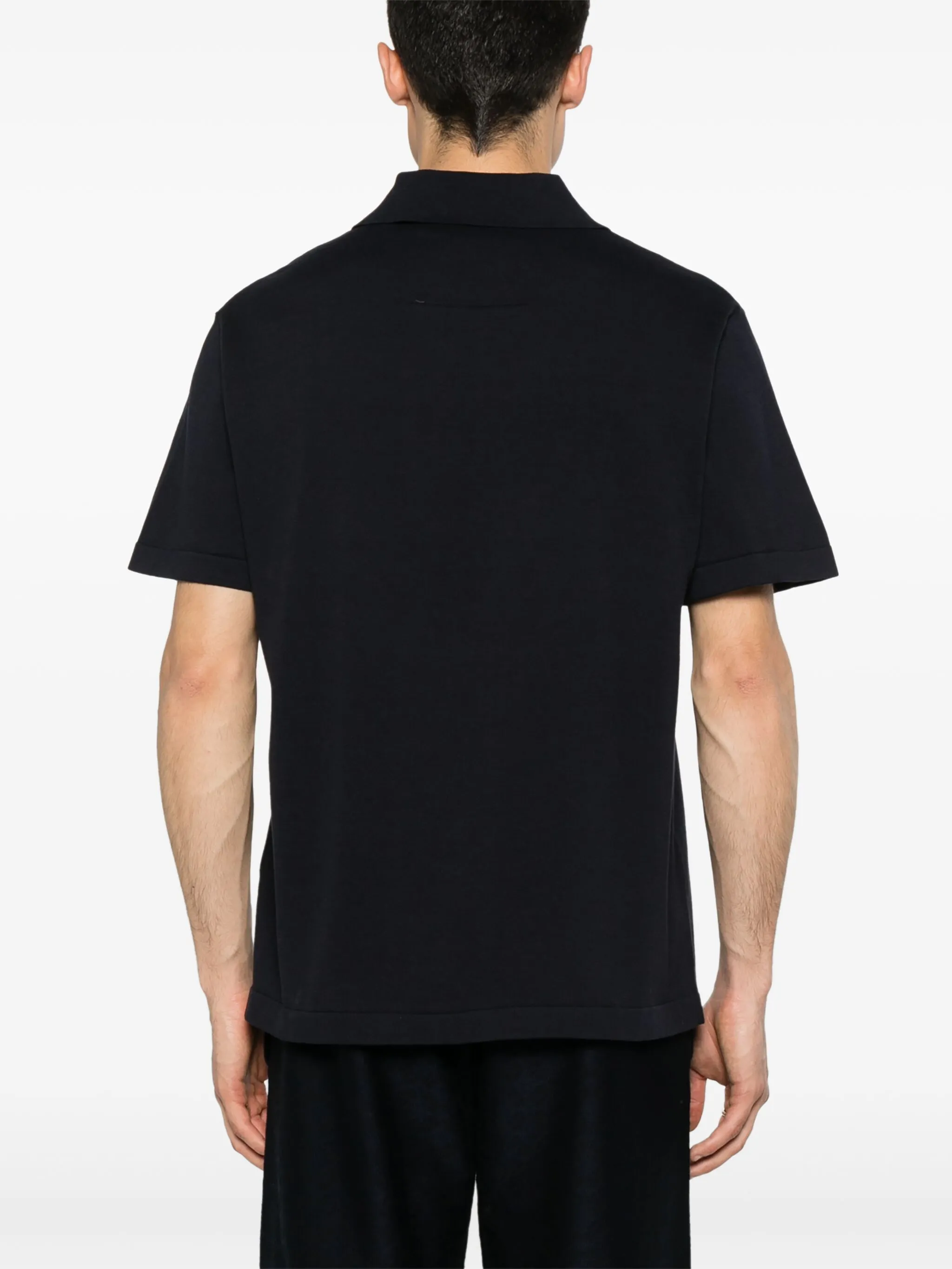 Рубашка поло с жаккардовым логотипом Givenchy, синий — фото 3